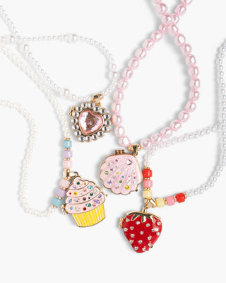Super Smalls Cupcake Cutie Lipgloss Locket necklace featuring a cute cupcake charm and a small lip gloss container.