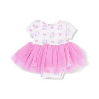 Angel Dear Tutu Bodysuit - Lil Sis
White dress with pink tutu skirt and butterfly pattern on a white background