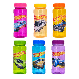 Sunny Days Hot Wheels Bubbles (6 pk)
Set of six Hot Wheels bubble bottles with colorful lids and car graphics on a white background