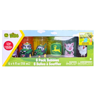 Sunny Days John Deere Bubbles (6 pk)
John Deere bubble pack with bubble bottles and characters on a white background