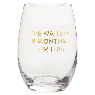 Stephan Baby, Stephan Baby Wine Glass - I've Waited 9 Months For This - Basically Bows & Bowties