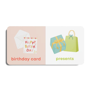 Left Hand Book House Birthday Baby board book for toddlers, featuring colorful illustrations and a sturdy cover for young children.