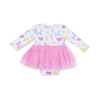 Angel Dear Long Sleeve Tutu Bodysuit - Balloon Animals Pink
Children's dress with long-sleeve top and pink tutu skirt on a white background
