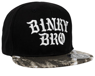 BinkyBro Kids Durban Sb Black Hat
Black cap with 'Blinky Bro' text on a white background