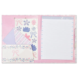 Iscream Floral Stripes Clipboard Set
Notebook with floral and bow designs on a white background