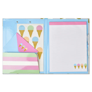 Iscream Sweet Scoops Clipboard Set
Notebook with ice cream cone design on a white background