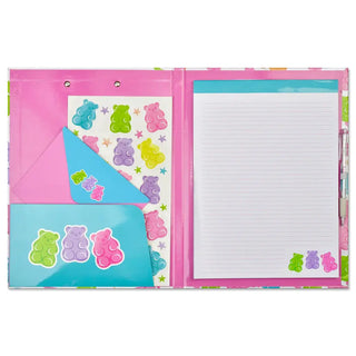 Iscream Yummy Gummy Clipboard Set
Notebook with colorful bear design on a white background