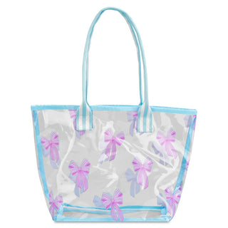 Iscream Spring Bows Clear Tote Bag
Clear tote bag with pink floral patterns on a white background