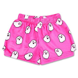 Iscream Ghost Plush Shorts
Pink shorts with ghost pattern on a white background