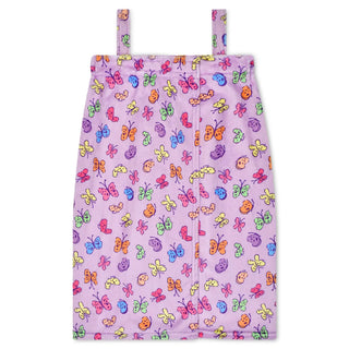 Iscream Bright Butterflies Spa Wrap
Purple dress with colorful butterfly pattern on a white background