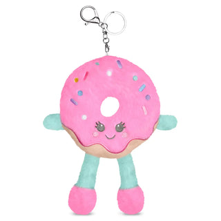 Iscream Donut Clip Bag Buddy
Plush donut keychain with legs and face on a white background