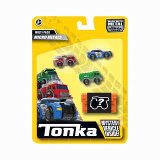 Schylling Rescue Vehicles Tonka Micro Metals Multipack 
Tonka toy vehicle multi-pack in packaging with mystery vehicle inside