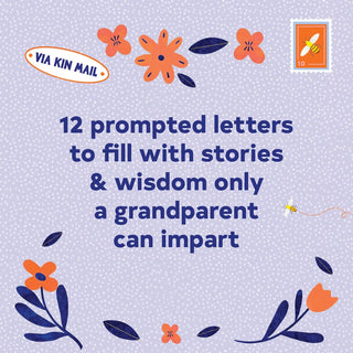 Letters to My Grandchild: Write Now. Read Later.
Promotional graphic with flowers and text about prompted letters for grandparents