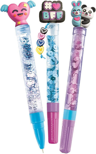 Clementoni Idea Create Your­ Pens Best Friends Forever 
Three colorful pens with character tops on a white background