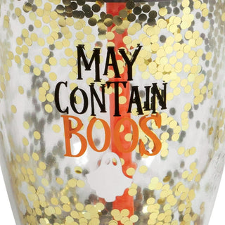 C.R. Gibson May Contain Boos Plastic Double Wall Insulated Tumbler, C.R. Gibson, cf-type-cup, cf-vendor-c-r-gibson, Halloween, Halloween Tumbler, May Contain Boos, Cup - Basically Bows & Bowt
