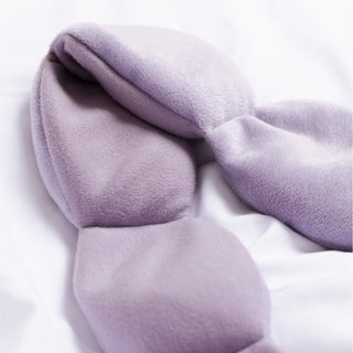 Noppod Weighted Sleep Eye Mask - Wisteria
Close-up of soft purple fabric on a white background