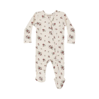 Angel Dear 2 Way Zipper  Footie - Misty Rose Floral
