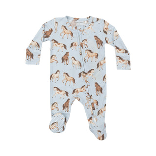 Angel Dear 2 Way Zipper Footie - Horses