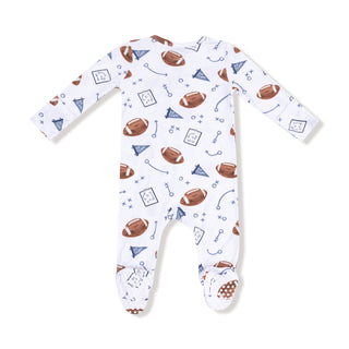 Angel Dear Footie with Zipper - Touchdown Time Navy