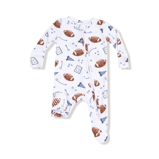 Angel Dear Footie with Zipper - Touchdown Time Navy