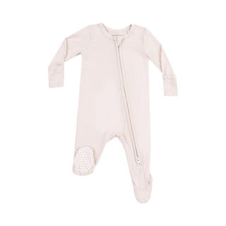 Angel Dear 2 Way Solid Zipper Footie - Sandshell
