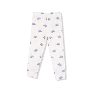 Angel Dear Long Sleeve Loungewear Set - Petite Cowboy Hats
White leggings with blue whale pattern on a white background