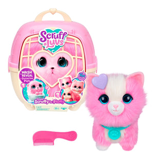 Scruff-A-Luvs Pet Scruff Playset
Pink fluffy toy with comb and packaging featuring 'Scruff Luv' brand on a white background