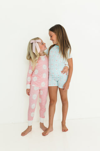 In My Jammers Two Piece Short Set - Eloise
Two children wearing pajamas standing on a white background