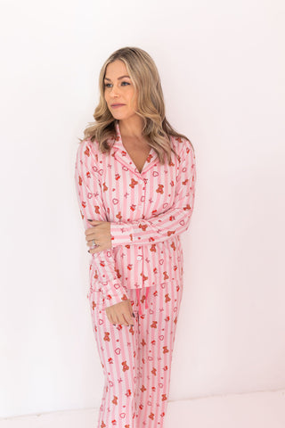 In My Jammers, In My Jammers Women's Long Sleeve Set - Love You Bear-y Much, Pajamas - Basically Bows & Bowties