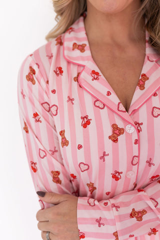 In My Jammers, In My Jammers Women's Long Sleeve Set - Love You Bear-y Much, Pajamas - Basically Bows & Bowties