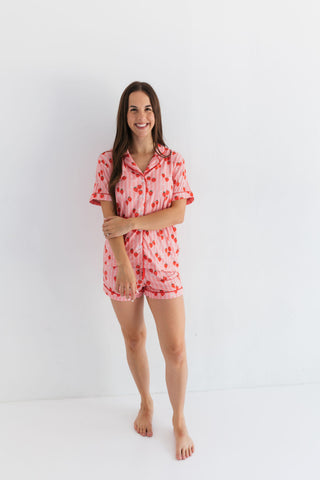 In My Jammers Red Strawberry Women's Short Set
