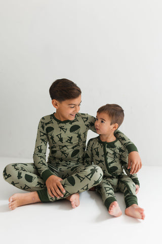 In My Jammers Two Piece Set - Army Men
In My Jammers Zipper Romper - Army Men