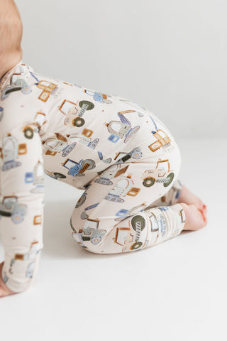 In My Jammers Zipper Romper - Little Excavator
