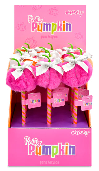 Iscream Pretty Pumpkin Pen
Display of pink plush pumpkins with white bows in a 'Pretty Pumpkin' branded box.