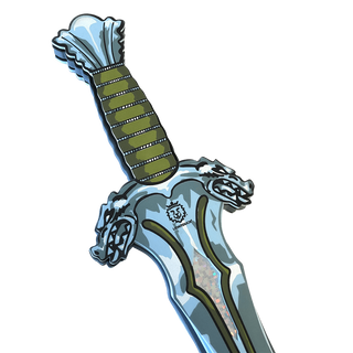 Liontouch fantasy dragon sword toy with detailed handle and vibrant dragon design, perfect for imaginative play.