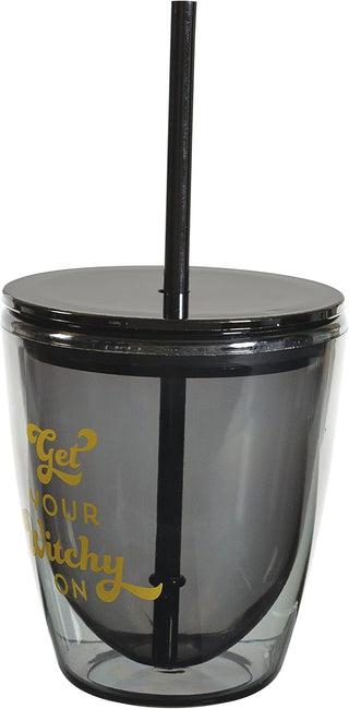 C.R. Gibson Get Your Witchy On Plastic Double Wall Insulated Tumbler