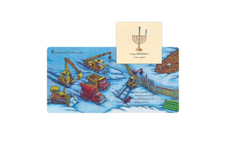 Construction Site Hanukkah Lights: A Hanukkah Lift-the-Flap Board Book
Children's book with illustrations of a construction site and a menorah, featuring a Haggadah.