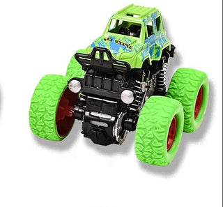 Die cast Crazy Trucks pull-back monster truck by Thin Air Brands with vibrant colors and detailed monster truck design.
