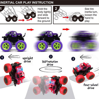 Thin Air Brands Crazy Trucks die-cast pull-back monster truck with vibrant colors and detailed monster truck design.
