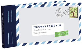 Letters to My Son: Write Now. Read Later.
Book titled 'Letters to My Son' with a design resembling an envelope on a white background