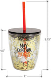 C.R. Gibson May Contain Boos Plastic Double Wall Insulated Tumbler, C.R. Gibson, cf-type-cup, cf-vendor-c-r-gibson, Halloween, Halloween Tumbler, May Contain Boos, Cup - Basically Bows & Bowt