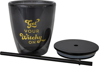 C.R. Gibson Get Your Witchy On Plastic Double Wall Insulated Tumbler