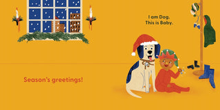 Dog's First Christmas: A Board Book (Dog and Cat's First) Board Book
Illustration of a child and dog with Christmas decorations on a yellow background