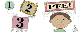 Time to Pee! Board Book Board Book
Cartoon illustration of a child with numbers and letters floating around, including '1', '2', '3', and 'PEE!'.