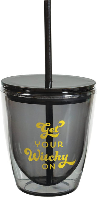 C.R. Gibson Get Your Witchy On Plastic Double Wall Insulated Tumbler