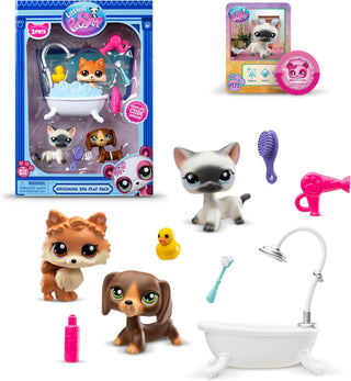 Schylling, Littlest Pet Shop Grooming Spa Playset - Basically Bows & Bowties