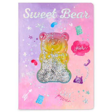 Iscream Gummy Bear Shaky Glitter Mini Journal, Iscream, cf-type-journal, cf-vendor-iscream, Gifts for Girls, Gifts for Tween, Gummy Bear, iScream, Iscream Journal, iscream-shop, Journal, Jour