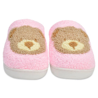 Iscream Beary Cute Slippers
Pair of pink slippers with bear face design on a white background