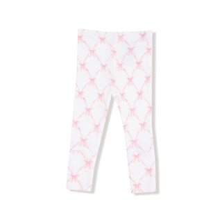 Angel Dear Take Home Set - Ribbon Bow Trellis
White leggings with pink bow pattern on a white background