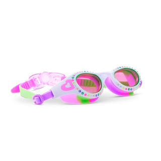 Bling2o Love Sparkle Heart Swim Goggles
Colorful swim goggles with pink and green accents on a white background
